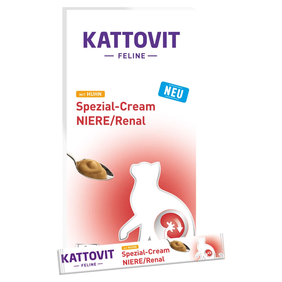 Kattovit Feline Diet Niere/Renal mit Huhn 6 x 15 g - 11 Stk., UVP 25,19 EUR, NEU - Bild 1 von 1