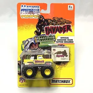 Matchbox Monster Wars INVADER Vintage 1993 auf Karte mit Motorsport Tattoo - Bild 1 von 12