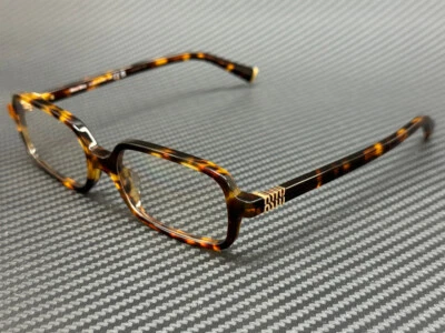 MIU MIU MU 11ZS 14L08N Havana Honey Blue Light Filter Women's 51 mm Eyeglasses - Image 1 of 4