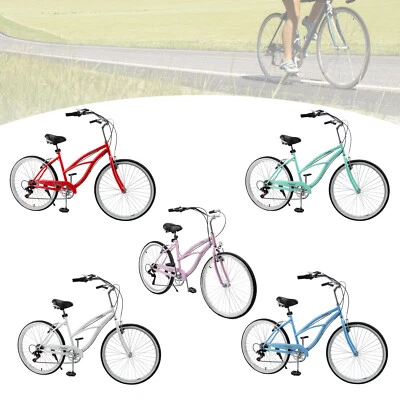 Urban Lady Girl's Bicycle Women's Beach Cruiser Bike 26 Inches 7 Speed Blue #8 - Image 1 of 4