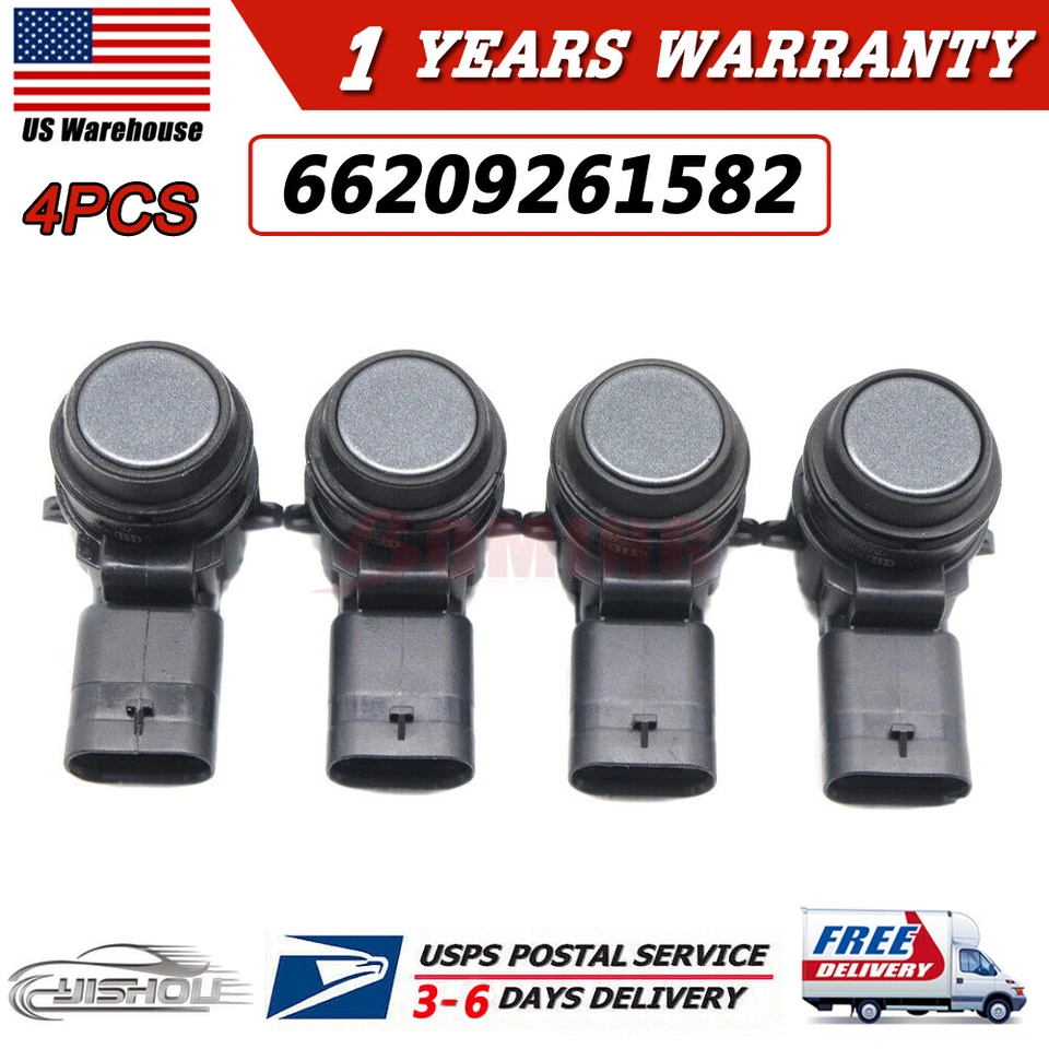 Sensor de estacionamiento 4 piezas 66209261582 PDC apto para BMW F32 F31 F30 F22 F20 F84 F80 M3 M4 EE. UU. Foto 1 de 4