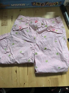 Vintage Gymboree Pink and White Girls Capris Limes size 8 - Picture 1 of 5