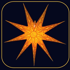 Leuchtstern Weihnachtsstern,faltbar,Adventstern Outdoor 60 cm,4 m Gummikabel - Bild 1 von 5