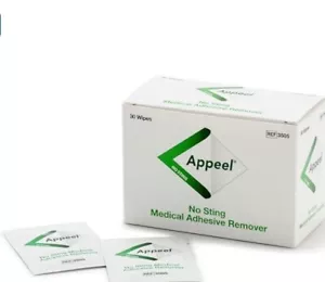 Appeel No Sting Adhesive Remover Wipes x30 | Stoma| Skin-Friendly | Alcohol-Free - Picture 1 of 4
