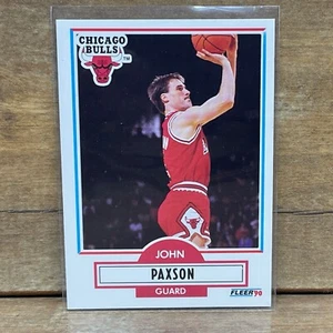 1990-91 Fleer Basketball Card #28 John Paxson Chicago Bulls - Picture 1 of 2