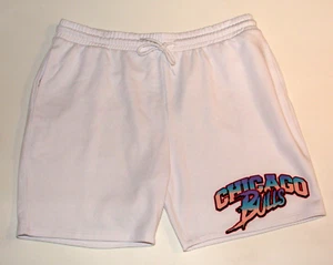 NWT 3XL NBA Chicago Bulls White Fleece Shorts 'South Beach' - Rare Size 3XL - Picture 1 of 15