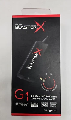 *NUEVO* Tarjeta de sonido portátil para juegos Creative Sound BlasterX G1 7.1 HD *NUEVA EN CAJA* Foto 1 de 4