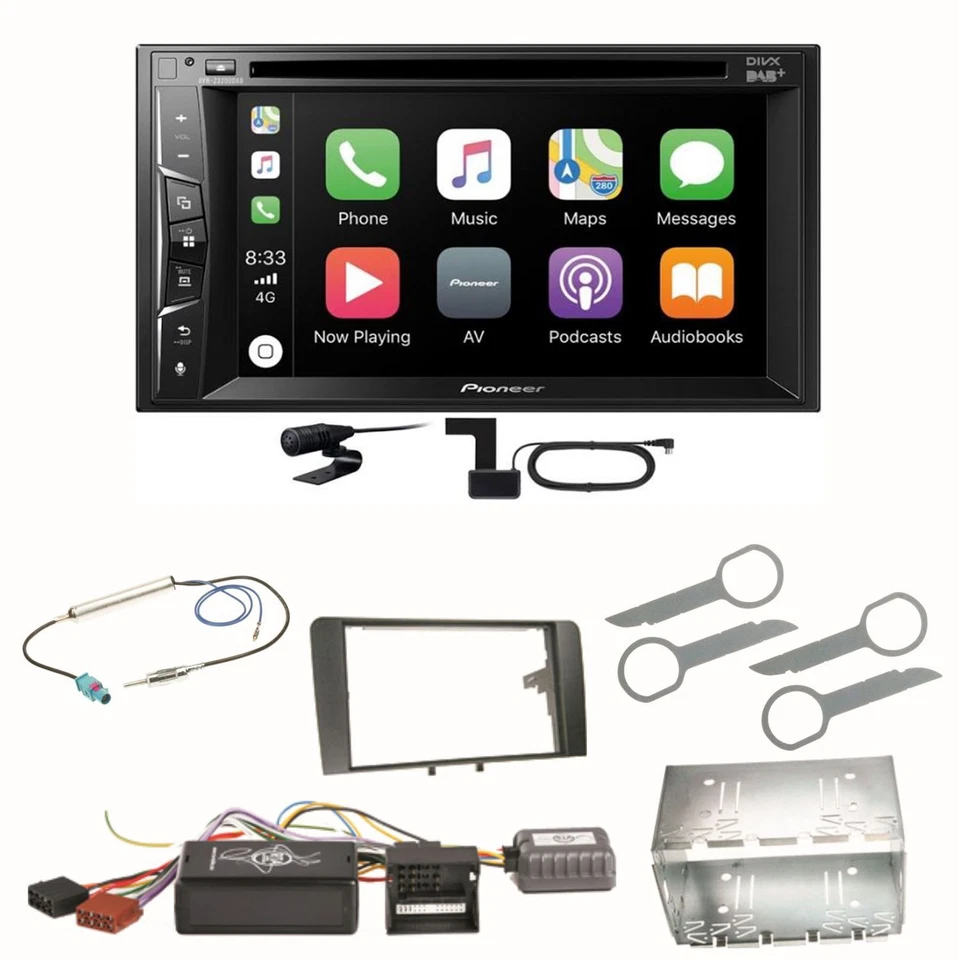 Pioneer AVH-Z3200DAB Carplay Bluetooth Digitalradio Einbauset für Audi A3 8P 8PA - Bild 1 von 1