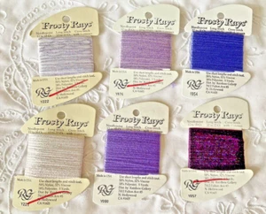 Rainbow Gallery Frosty Rays Thread Lot of 14 Shades of Purple 5 Yd Cards New - Picture 1 of 2
