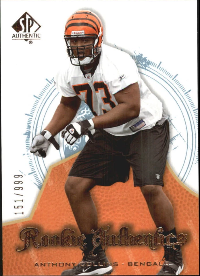 A9670- 2008 SP Authentic #183 Anthony Collins RC /999 SAMPLE - Image 1 of 2