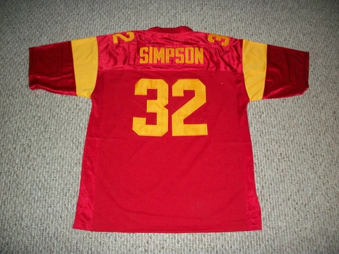 O.J. SIMPSON Unsigned Custom College Red Sewn New Football Jersey Sizes S-3XL Cover