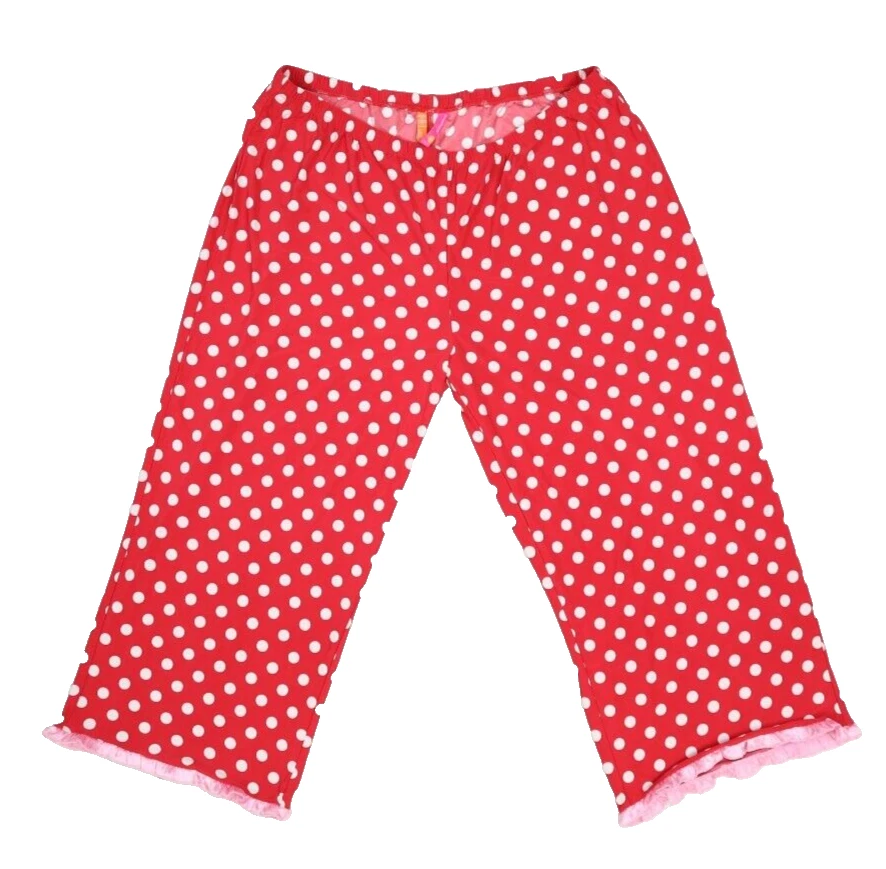 Pantalones de pijama Jenni By Jennifer Moore para mujer lisos rojos blancos a lunares XL Foto 1 de 4