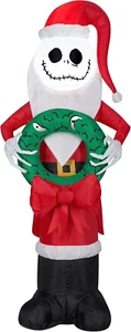 Holiday Inflatables 4 Foot Nightmare before Christmas Jack Skellington with Wrea - Picture 1 of 5