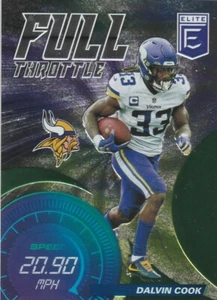 2021 Donruss Elite Dalvin Cook Full Throttle Green Vikings FT25 - Picture 1 of 2