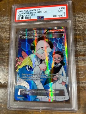 Pokemon 2014 XY Furious Fists Full Art FOSSIL RESEARCHER #110 PSA 9 Mint - Image 1 of 2