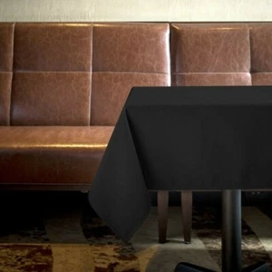 Riegel Restaurant Quality Tablecloth ~ Permalux Black 36" x 36" Square NEW - Picture 1 of 3