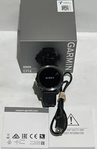 Garmin Epix (Gen 2) Sapphire 47mm Titanium w/ Black Silicone (GPS) - Picture 1 of 12