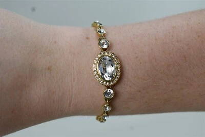 Givenchy Bracelet Clear Rhinestone Hologram Stone Gold/Crystal - Изображение 1 из 4