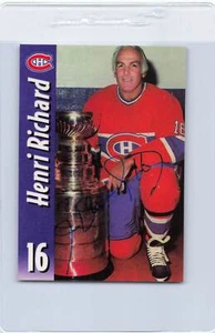 Mission Export Hockey #16 Henri Richard Canadiens Signed Auto *J8202 - Picture 1 of 2