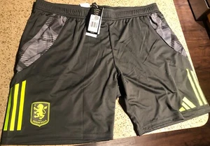 Pantaloncini Aston Villa FC 24/25 Adidas allenamento calcio calcio AVFC tasche zip 2XL - Foto 1 di 5