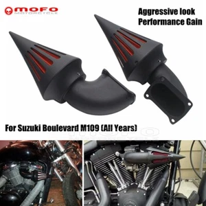 Kit de admisión de filtro de aire doble con espiga de cono para filtro de aire rojo Suzuki Boulevard M109R - Imagen 1 de 10