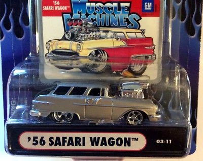 MUSCLE MACHINES 1956 PONTIAC SAFARI WAGON  1/64 56 STATION WAGON  - Image 1 of 3