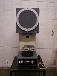 NIKON PROFILE PROJECTOR V-12,SN 154014,INSPECTION EQUIPMENT 5X TO 50X ADJUSTMENT - Picture 1 of 6