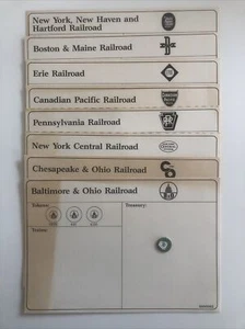 1830 Avalon Hill 8 Cards ONLY Board Game Railroad Robber Barons Strategy - Picture 1 of 11