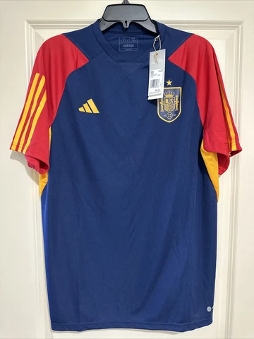 Spain Mens LARGE Top Training Pre Match Adidas Jersey Cover