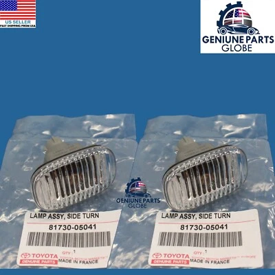 GENUINE OEM TOYOTA SUPRA CELICA MR2 JDM EU CLEAR SIDE TURN SIGNAL LAMP SET OF 2 - Image 1 of 3