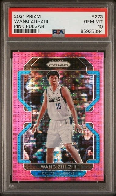 2021 Panini Prizm #273 Wang Zhi-Zhi Pink Pulsar SP /42 PSA 10 GEM Pop 1 Dallas - Image 1 of 4