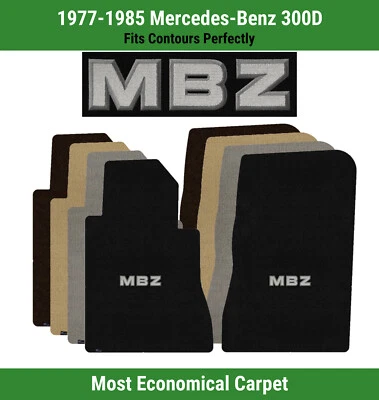 Alfombrillas delanteras Lloyd Velourtex para Mercedes-Benz 300D 77-85 con apliques MBZ Foto 1 de 4