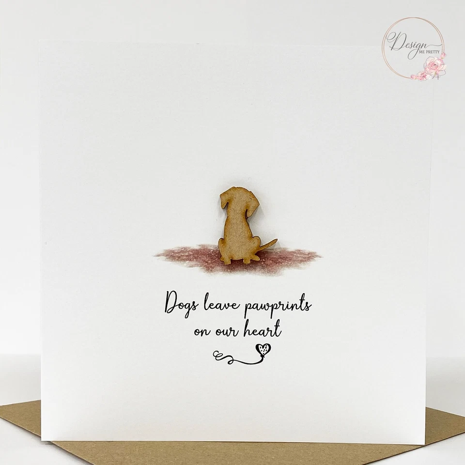 PET DOG Sympathy Card -  Condolence - Bereavement Sorry For Your Loss -  - Image 1 of 1