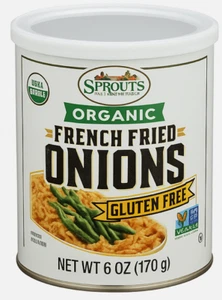 Pack of 2 - Sprouts Organic Gluten Free French Fried Onions - 6 oz - Imagen 1 de 3