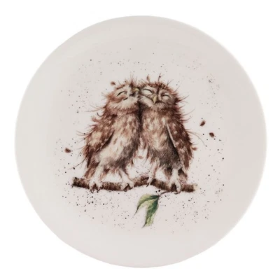 Wrendale Designs Porzellan-Kuchenteller Kuschel-Eulen ca 20,5cm D - Bild 1 von 4
