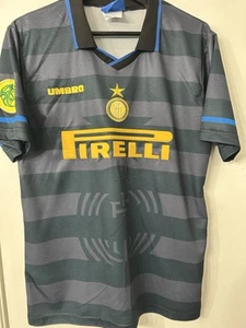 INTER MILAN RONALDO 1997 1998 RETRO VINTAGE FOOTBALL SHIRT JERSEY AWAY SIZE S - Picture 1 of 10
