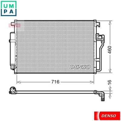 CONDENSER AIR CONDITIONING DCN17008 FOR VW CRAFTER/30-50/Van/Platform/Chassis - Image 1 of 4
