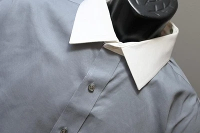 Donald Trump Dress Shirt Regular Fit Gray French Cuff Mens Size 18 36/37 2XL - Image 1 of 4