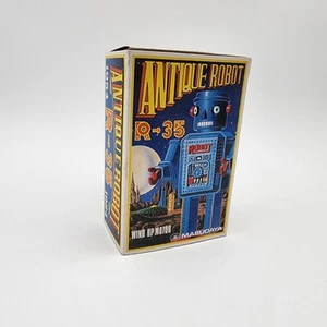 **BOX ONLY** Antique Robot R-35 Wind Up Motor 1984 Mase In Japan  4.25" Masudaya - Picture 1 of 5