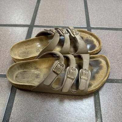 Birkenstock Florida Brown Leather Slides Sandals Womens Size 38 / US 7.5 - 8 - Image 1 of 4