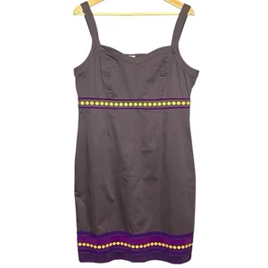 Boden Sleeveless Sheath Dress Womens L 10 Minimalist Retro Preppy Office Summer - Picture 1 of 11