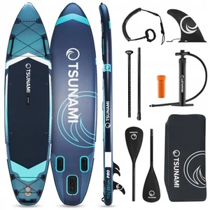 SUP TSUNAMI 350CM PRO BOARD - SET MIT DOPPELPADDEL, RUCKSACK, PUMPE - Bild 1 von 16