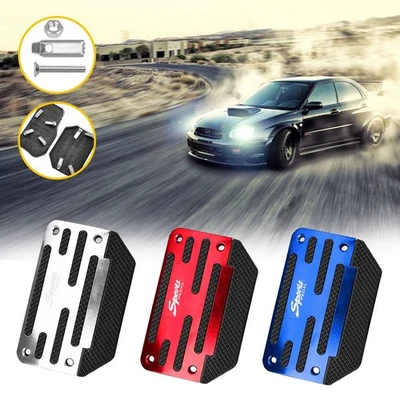 Universal 2PC Antideslizante Automático Freno Gas Pedal Pastilla Coche Cubiertas Accesorios Foto 1 de 4