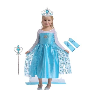 Girls Stitch Casual Dress Toddler Birthday Princess Sundress Flower Tie Dresses - Picture 1 of 13