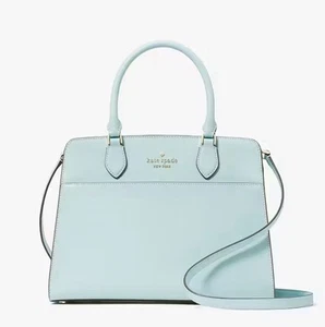 Kate Spade Madison Saffiano Leather Medium Top Zip Blue Glow Satchel Bag KC436 - Picture 1 of 4