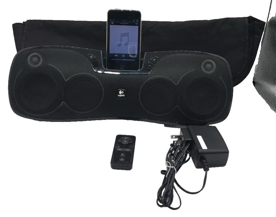 Logitech S-715i Speaker iPod Bluetooth Power Adapter and Remote and Bag - Image 1 of 4