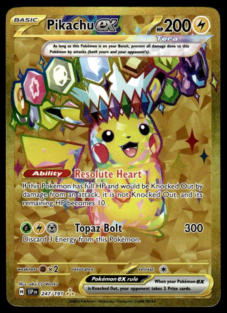 Pokémon TCG Pikachu Ex Collectible Card Games & Accessories for