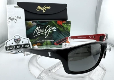 MAUI JIM KANAIO COAST MJ 766-34UTD MANCHESTER UNITED BLACK POLARIZED SUNGLASSES - Image 1 of 4
