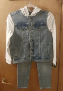 Art Class boys jeans/,jacket With Drawstring Matching Jacket Size 10/12 - Picture 1 of 12