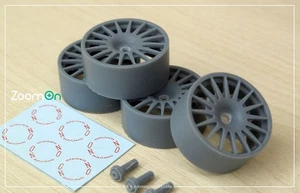 ZoomOn 1/24 18''OZ Racing Wheels without Tyre For NuNu A4 BTCC - Picture 1 of 1